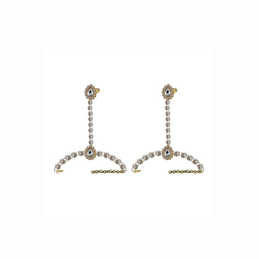 Golden stone Stud Brass Hathful Pack Of-2 (sku-ban4124)