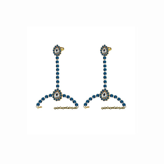 Golden stone Stud Brass Hathful Pack Of-2 (sku-ban4125)