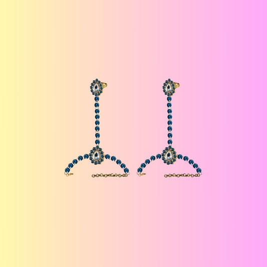 Golden stone Stud Brass Hathful Pack Of-2 (sku-ban4125)