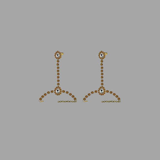 Golden stone Stud Brass Hathful Pack Of-2 (sku-ban4126)