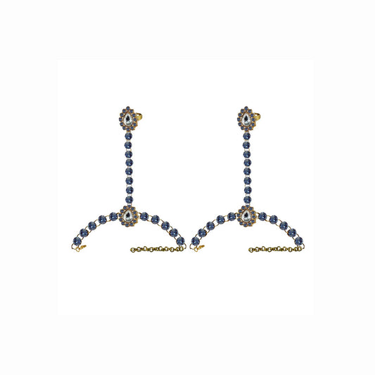 Golden stone Stud Brass Hathful Pack Of-2 (sku-ban4127)