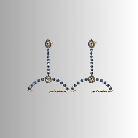 Golden stone Stud Brass Hathful Pack Of-2 (sku-ban4127)
