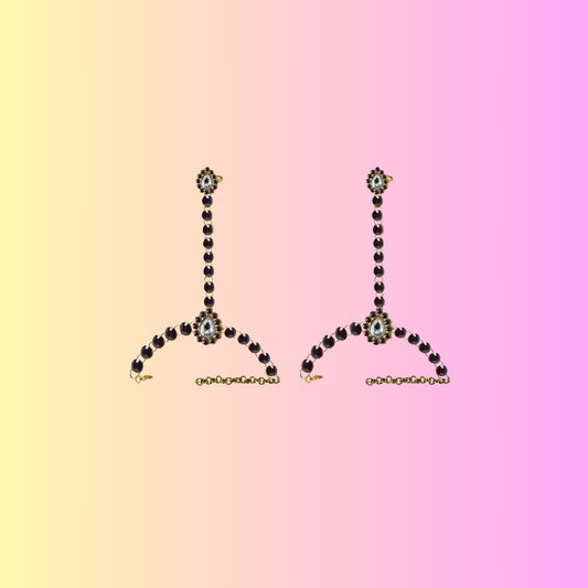 Golden stone Stud Brass Hathful Pack Of-2 (sku-ban4130)