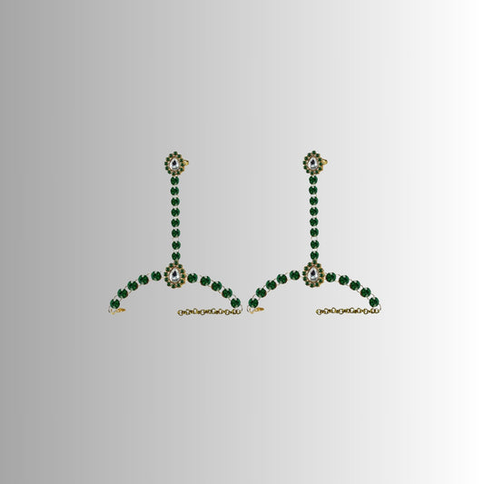 Golden stone Stud Brass Hathful Pack Of-2 (sku-ban4134)