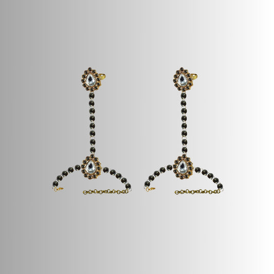 Golden stone Stud Brass Hathful Pack Of-2 (sku-ban4137)