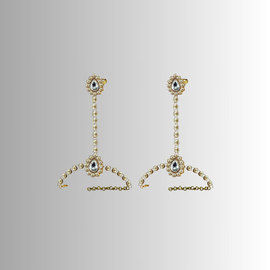 Golden stone Stud Brass Hathful Pack Of-2 (sku-ban4138)