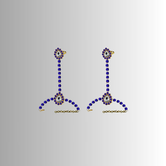 Golden stone Stud Brass Hathful Pack Of-2 (sku-ban4139)