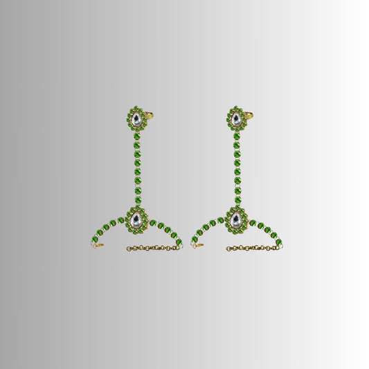 Golden stone Stud Brass Hathful Pack Of-2 (sku-ban4141)