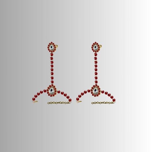 Golden stone Stud Brass Hathful Pack Of-2 (sku-ban4142)