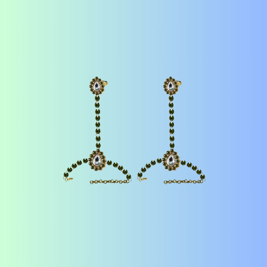 Golden stone Stud Brass Hathful Pack Of-2 (sku-ban4143)