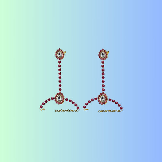 Golden stone Stud Brass Hathful Pack Of-2 (sku-ban4144)