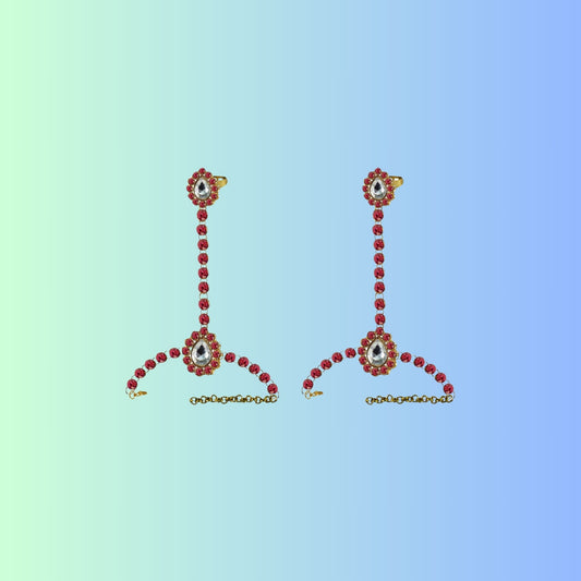 Golden stone Stud Brass Hathful Pack Of-2 (sku-ban4145)