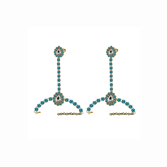 Golden stone Stud Brass Hathful Pack Of-2 (sku-ban4146)