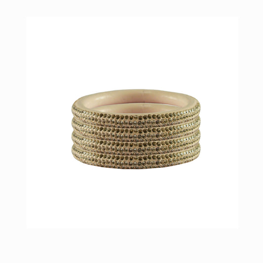 White Stone Lac Pure Lakh Rajasthani Bangle (Pack Of 4) (sku-ban4152)