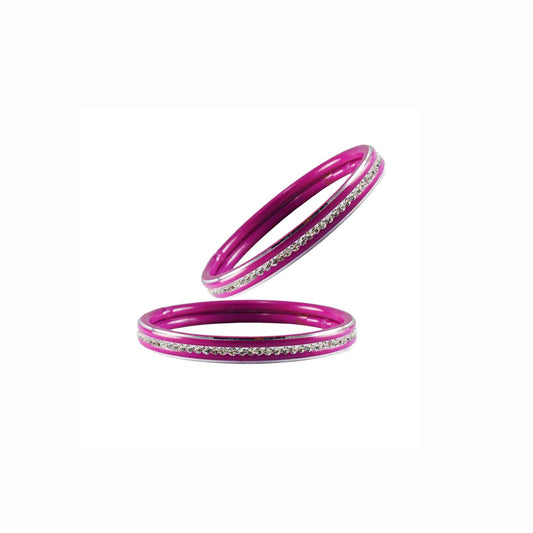 Rani stone Metal Bangle (Pack Of 2) (sku-ban4392)