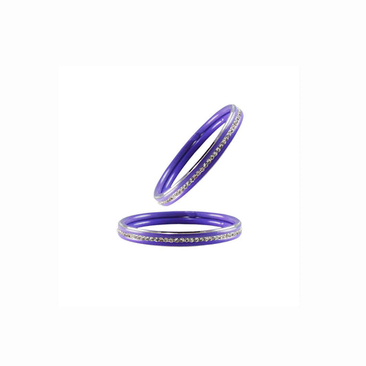 Jamani stone Metal Bangle (Pack Of 2) (sku-ban4395)