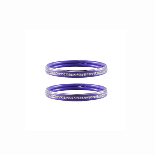 Jamani stone Metal Bangle (Pack Of 2) (sku-ban4395)