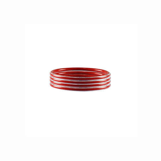 Red Plain Metal Bangle (Pack Of 4) (sku-ban4512)