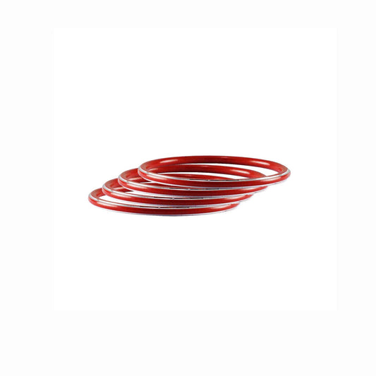 Red Plain Metal Bangle (Pack Of 4) (sku-ban4512)
