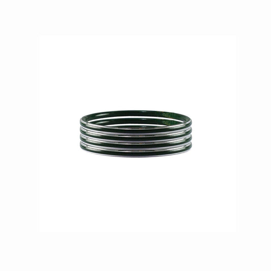 Green Plain Metal Bangle (Pack Of 4) (sku-ban4518)