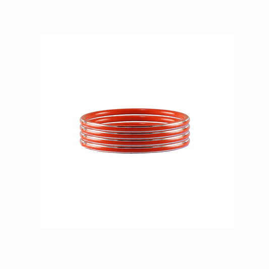 Red Plain Metal Bangle (Pack Of 4) (sku-ban4519)