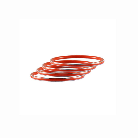 Red Plain Metal Bangle (Pack Of 4) (sku-ban4519)