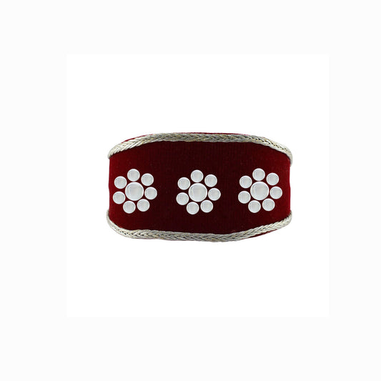 Maroon color kundun stud Acrylic Bracelet (Pack Of 1) (sku-ban4984)