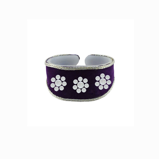 Purple color kundun stud Acrylic Bracelet (Pack Of 1) (sku-ban4987)