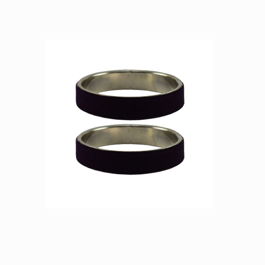 Dark Purple Plain  Metal Bangle With Extra Large Size  (Pack Of 2) (sku-ban5430)