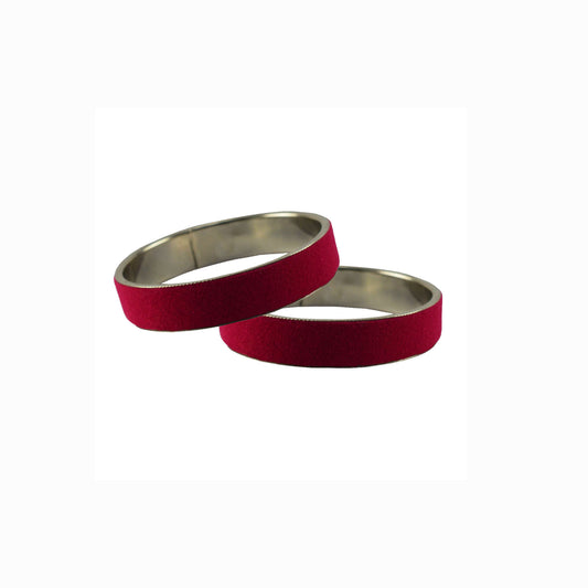 Rani Plain  Metal Bangle With Extra Large Size  (Pack Of 2) (sku-ban5431)