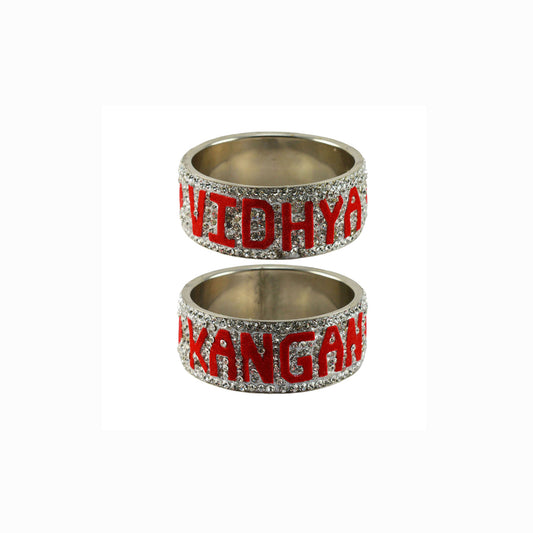 Print Your Name on Brass Bangle (Pack Of 2) (sku-ban5448)