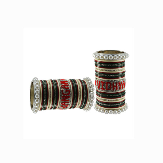 Print Your Name on Brass Bangle Set (Pack Of 62) (sku-ban5465)