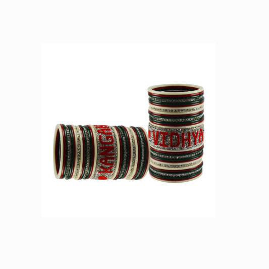 Print Your Name on Brass Bangle Set (Pack Of 62) (sku-ban5466)