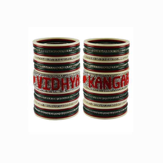 Print Your Name on Brass Bangle Set (Pack Of 62) (sku-ban5466)
