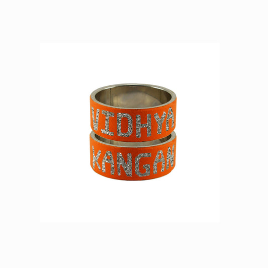 Print Your Name on Brass Bangle (Pack Of 2) (sku-ban5526)