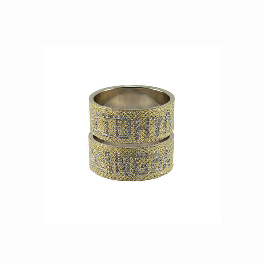 Print Your Name on Brass Bangle (Pack Of 2) (sku-ban5529)