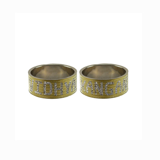 Print Your Name on Brass Bangle (Pack Of 2) (sku-ban5536)