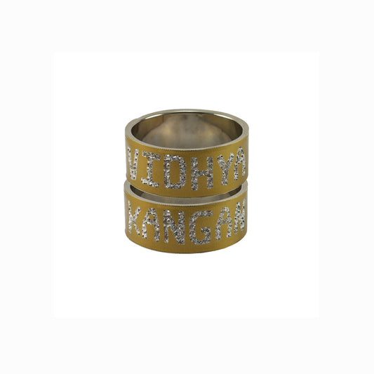 Print Your Name on Brass Bangle (Pack Of 2) (sku-ban5537)