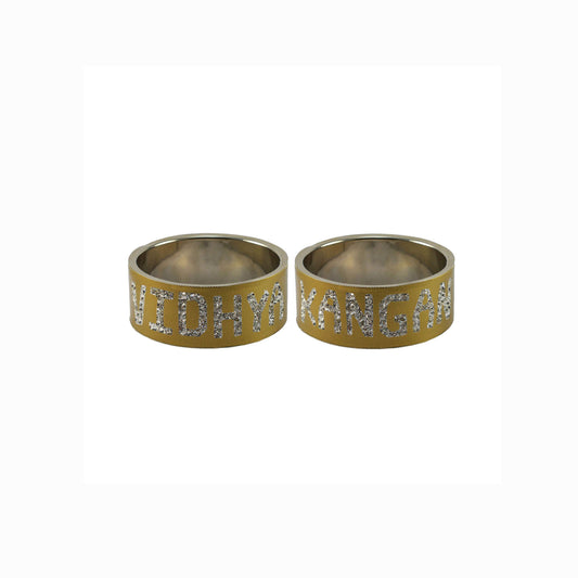 Print Your Name on Brass Bangle (Pack Of 2) (sku-ban5537)