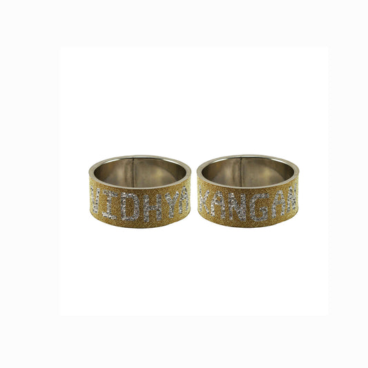 Print Your Name on Brass Bangle (Pack Of 2) (sku-ban5538)