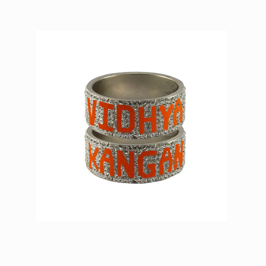 Print Your Name on Brass Bangle (Pack Of 2) (sku-ban5539)