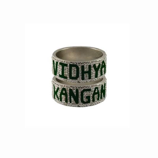 Print Your Name on Brass Bangle (Pack Of 2) (sku-ban5541)