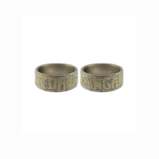 Print Your Name on Brass Bangle (Pack Of 2) (sku-ban5542)