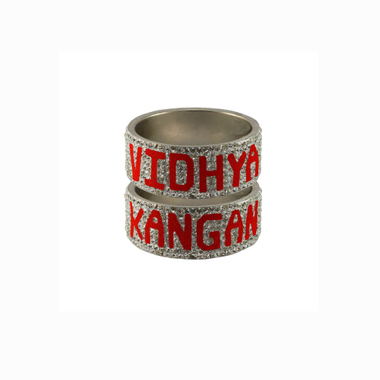 Print Your Name on Brass Bangle (Pack Of 2) (sku-ban5545)