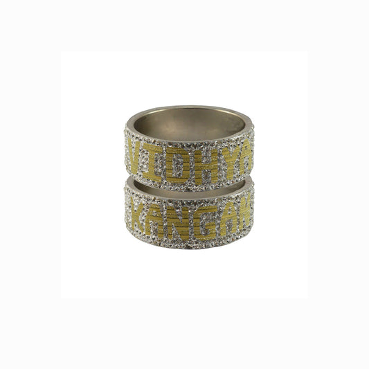 Print Your Name on Brass Bangle (Pack Of 2) (sku-ban5548)