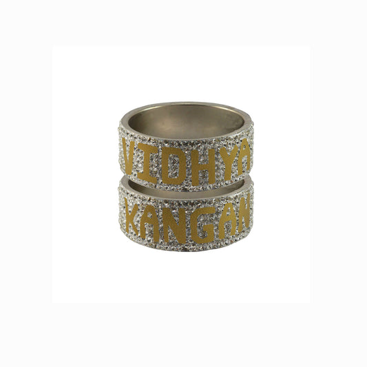Print Your Name on Brass Bangle (Pack Of 2) (sku-ban5549)