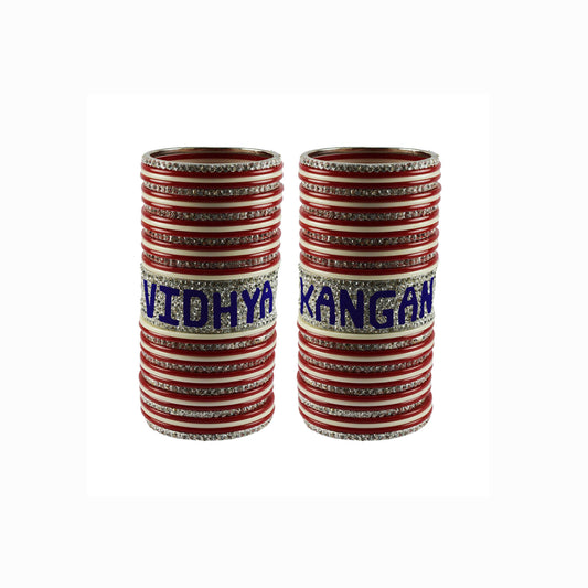 Print Your Name on Brass Bangle Set (Pack Of 78) (sku-ban5557)