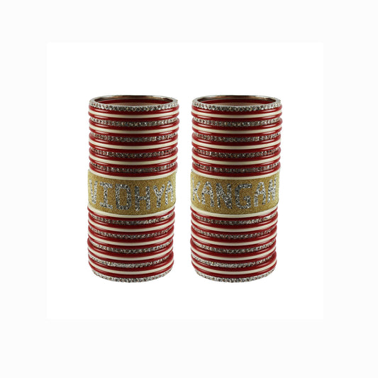 Print Your Name on Brass Bangle Set (Pack Of 78) (sku-ban5575)