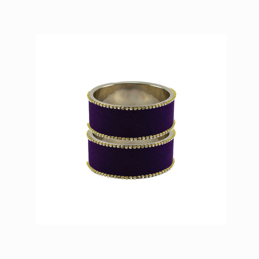 Purple Plain  Brass Bangle (Pack Of 2) (sku-ban5592)