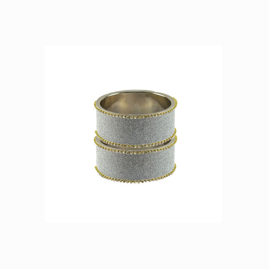 White Plain  Brass Bangle (Pack Of 2) (sku-ban5606)